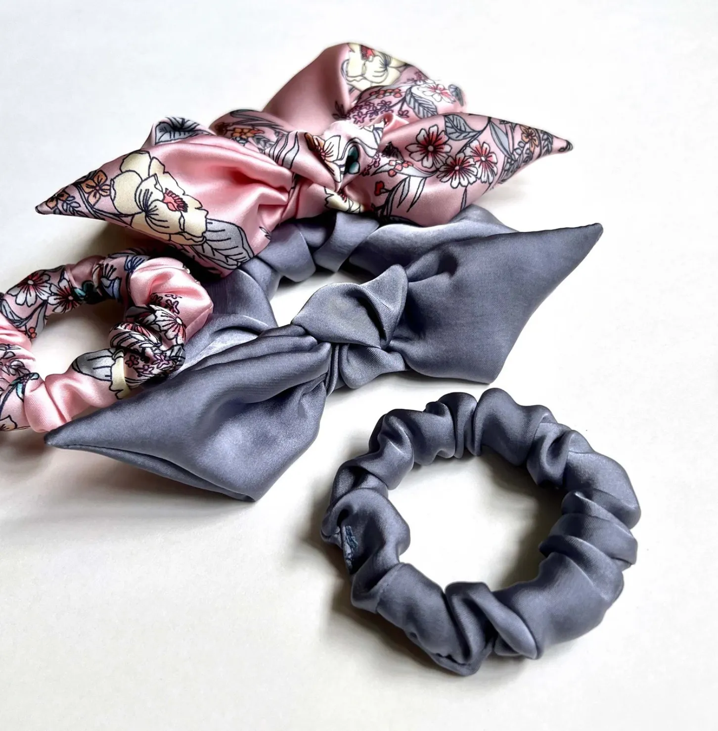 Silk Series Knot Scrunchie | Silky Chiffon | Sleeping Silk Scrunchie | Luxury Designer Hair Accessories | Hand Tied