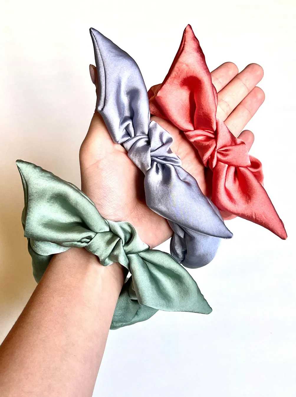 Silk Series Knot Scrunchie | Silky Chiffon | Sleeping Silk Scrunchie | Luxury Designer Hair Accessories | Hand Tied