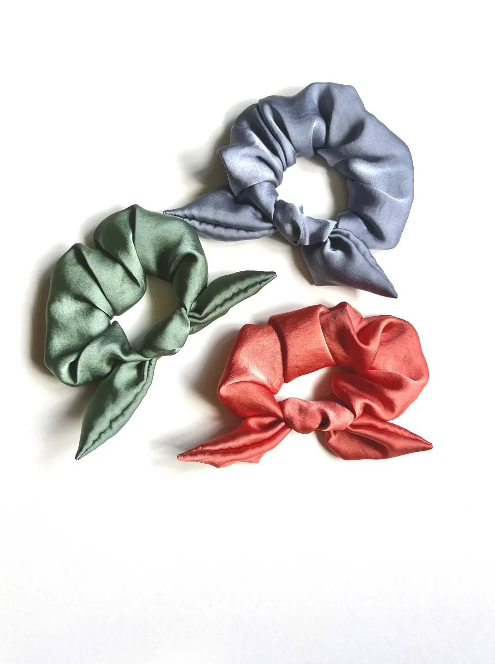 Silk Series Knot Scrunchie | Silky Chiffon | Sleeping Silk Scrunchie | Luxury Designer Hair Accessories | Hand Tied