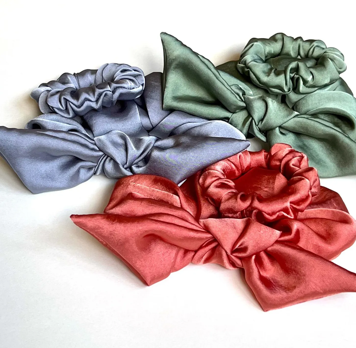 Silk Series Knot Scrunchie | Silky Chiffon | Sleeping Silk Scrunchie | Luxury Designer Hair Accessories | Hand Tied