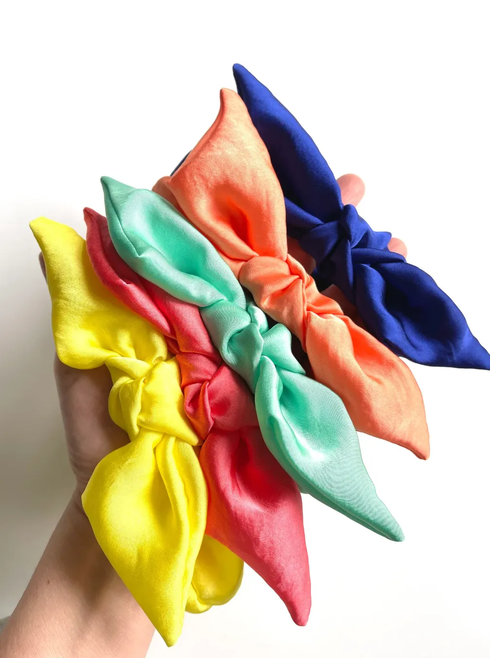 Silk Series Knot Scrunchie | Silky Chiffon | Sleeping Silk Scrunchie | Luxury Designer Hair Accessories | Hand Tied