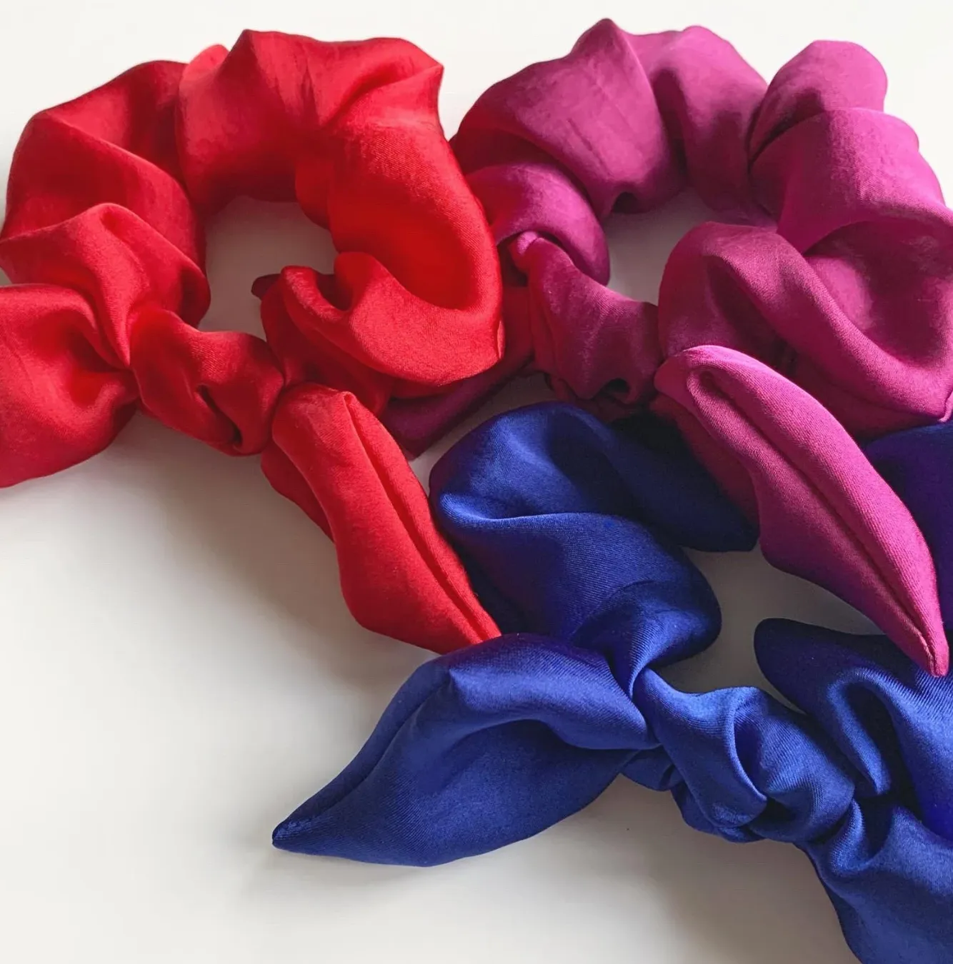 Silk Series Knot Scrunchie | Silky Chiffon | Sleeping Silk Scrunchie | Luxury Designer Hair Accessories | Hand Tied