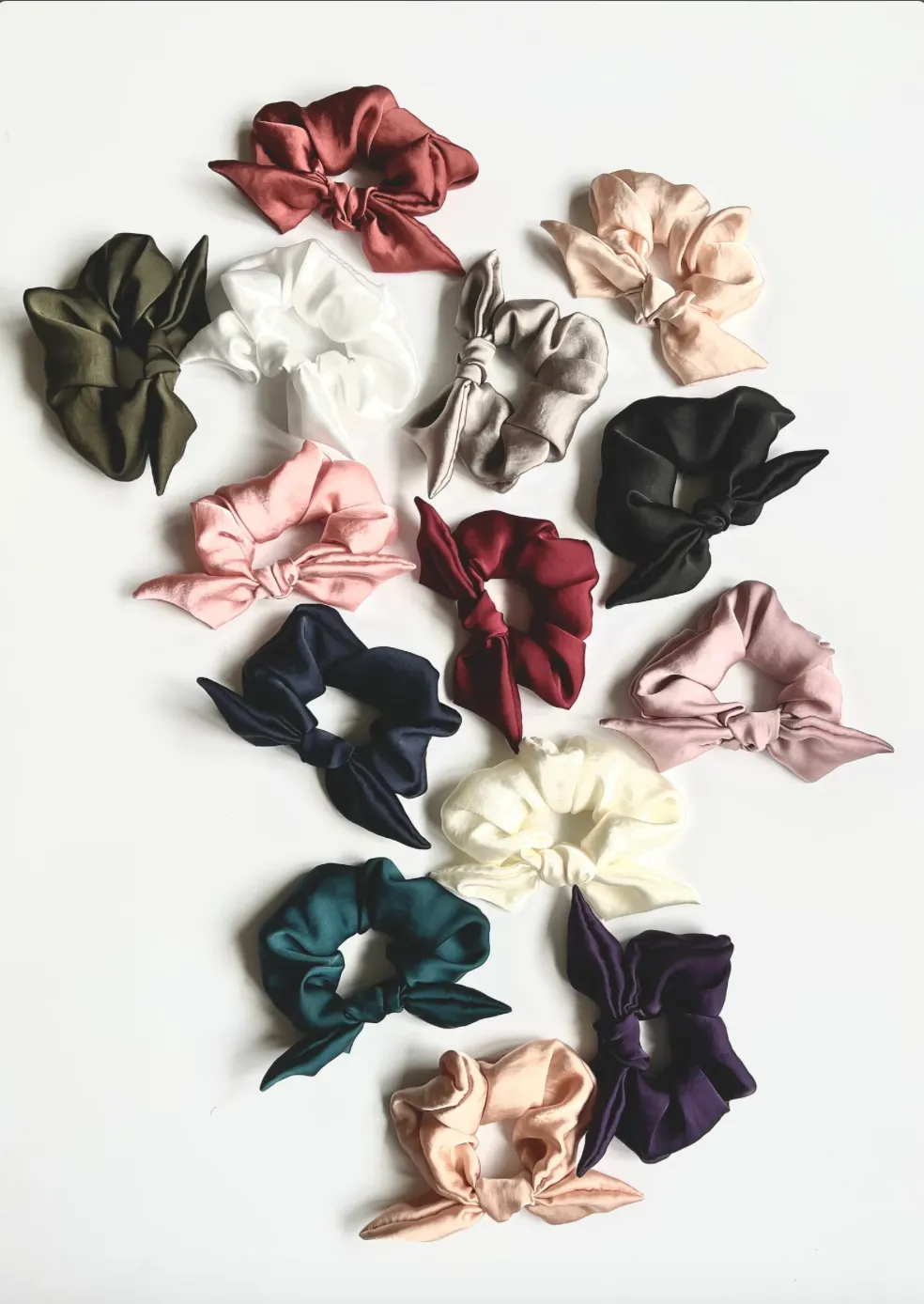 Silk Series Knot Scrunchie | Silky Chiffon | Sleeping Silk Scrunchie | Luxury Designer Hair Accessories | Hand Tied