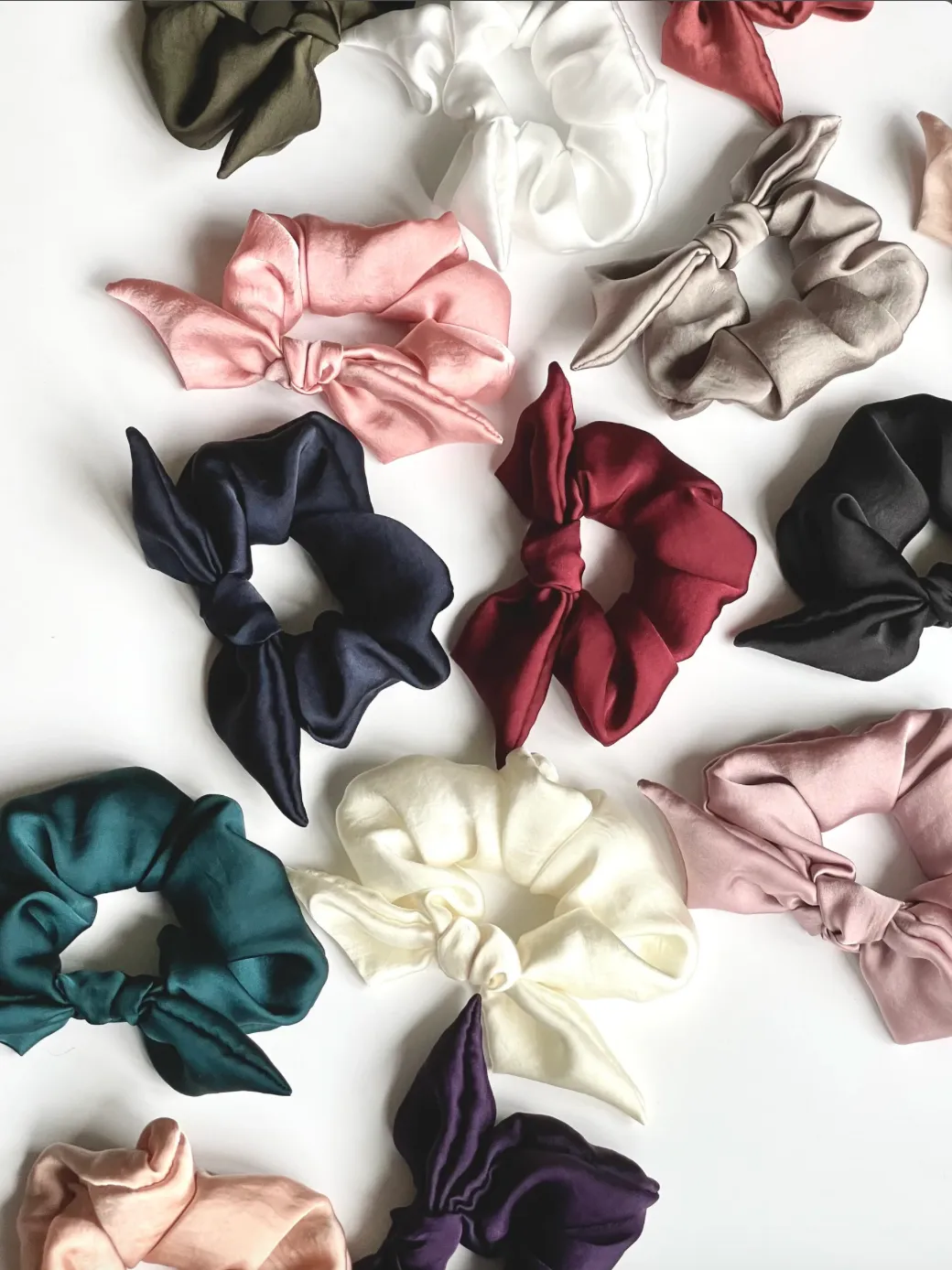 Silk Series Knot Scrunchie | Silky Chiffon | Sleeping Silk Scrunchie | Luxury Designer Hair Accessories | Hand Tied