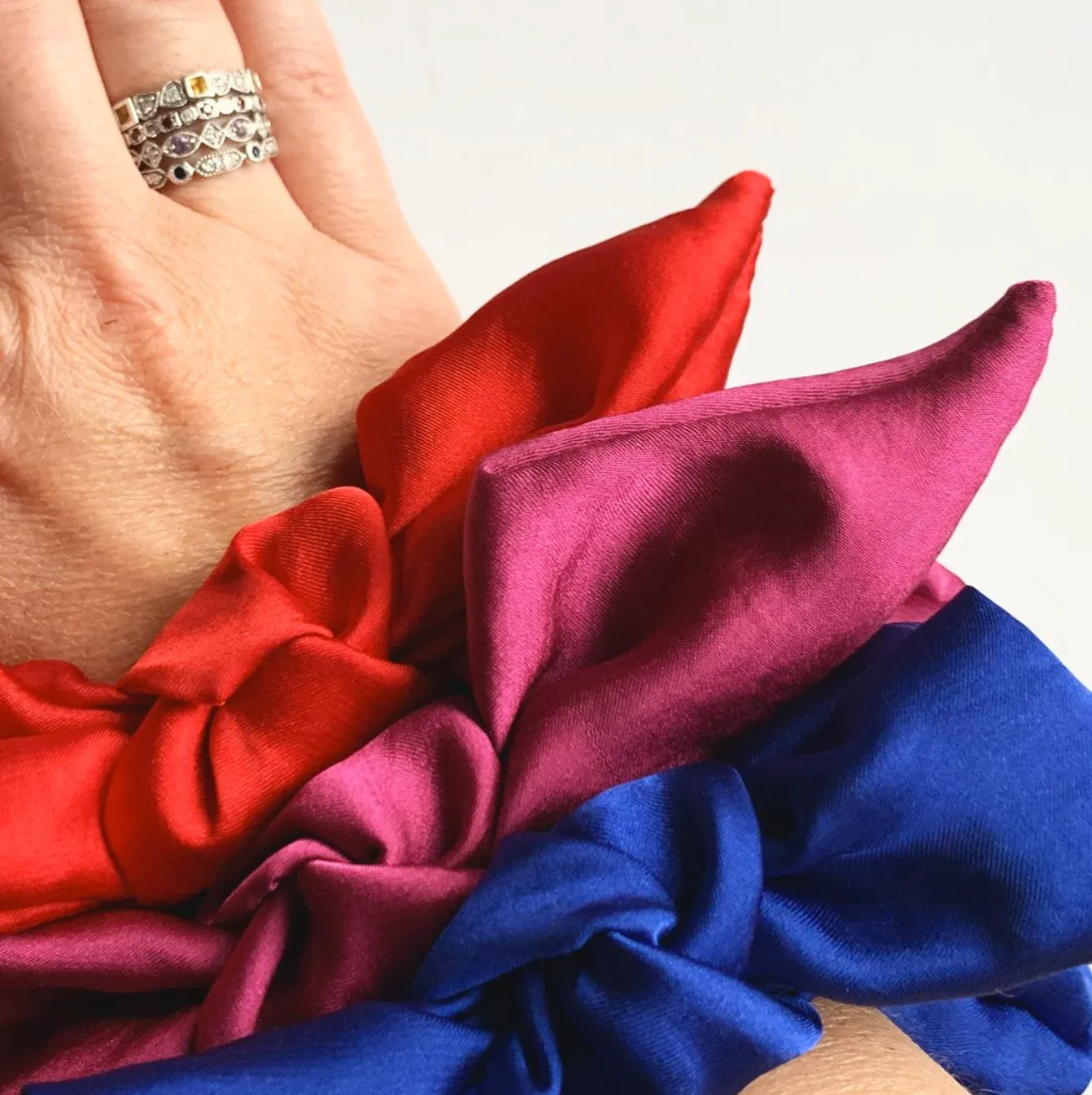 Silk Series Knot Scrunchie | Silky Chiffon | Sleeping Silk Scrunchie | Luxury Designer Hair Accessories | Hand Tied