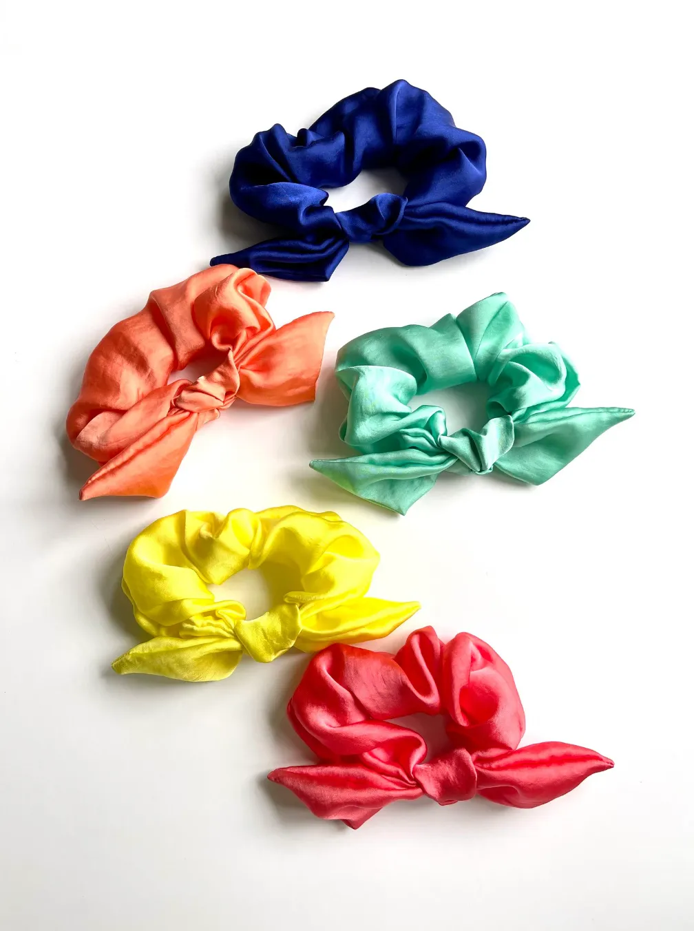 Silk Series Knot Scrunchie | Silky Chiffon | Sleeping Silk Scrunchie | Luxury Designer Hair Accessories | Hand Tied