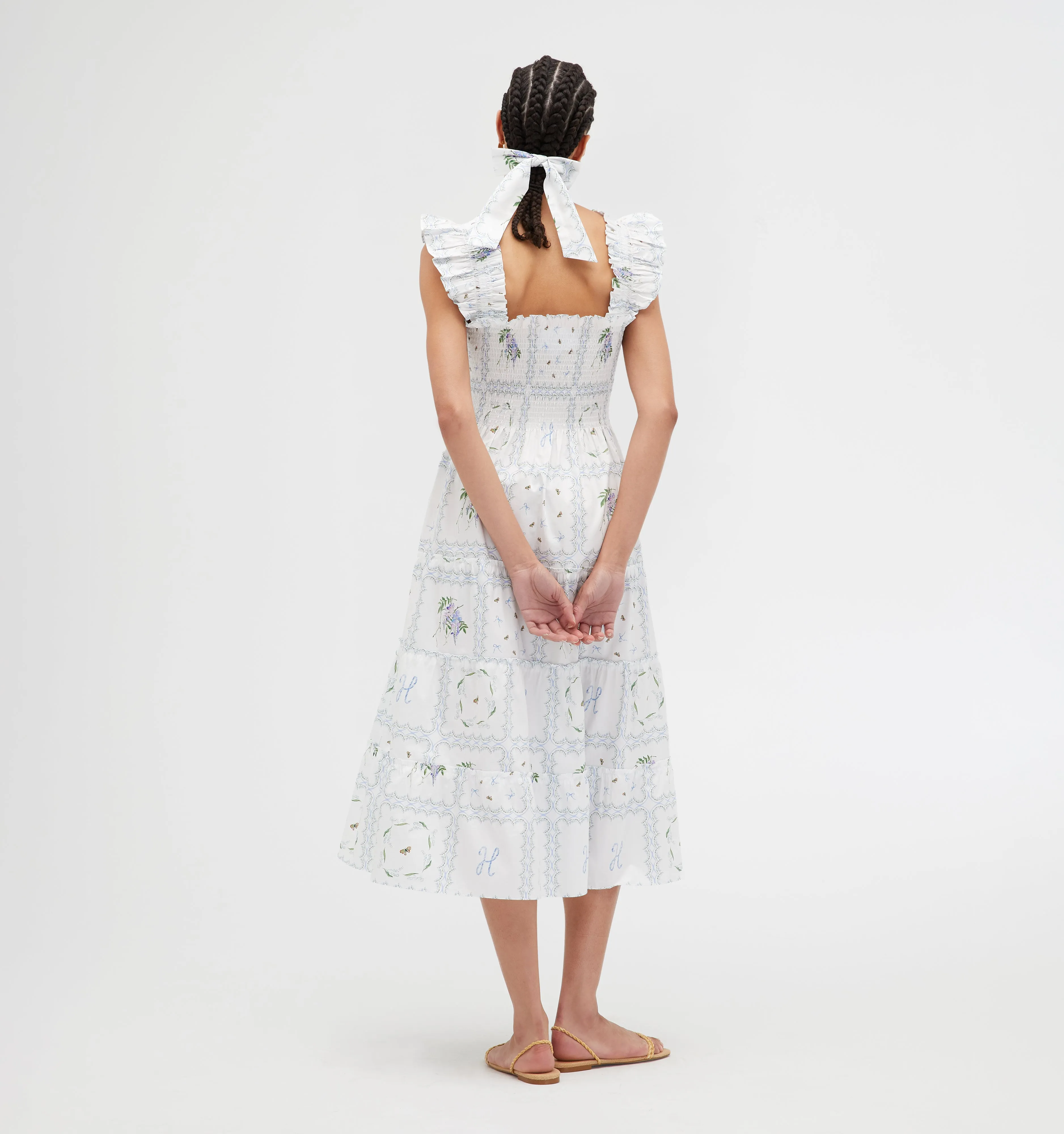 The Ellie Nap Dress - White Floral Patchwork