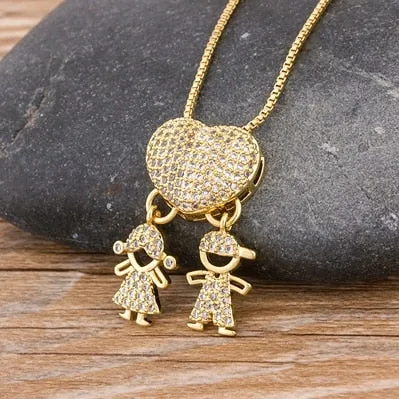 Unisex Stylish Heart Charm Pendants Necklaces