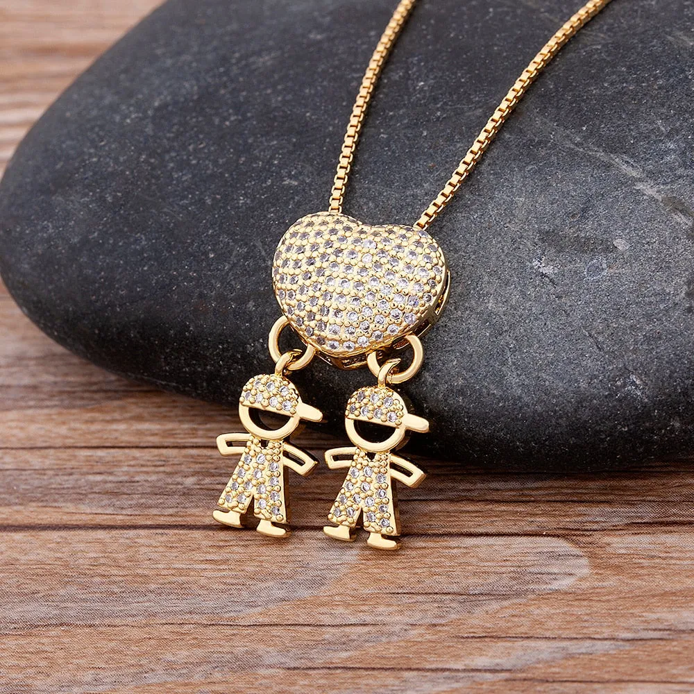 Unisex Stylish Heart Charm Pendants Necklaces